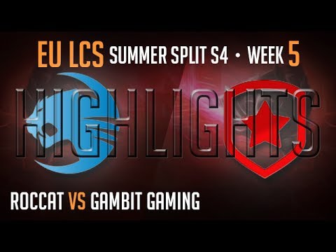 Roccat vs Gambit Gaming Highlights EU LCS Summer 2014 Wembley Arena Week 5 Day 2 S4