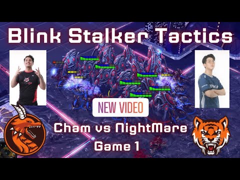 StarCraft 2: Zerg's Nightmare: Blink Stalkers vs Zerg Swarm - Cham vs NightMare Game 1  ZvP   Bo3
