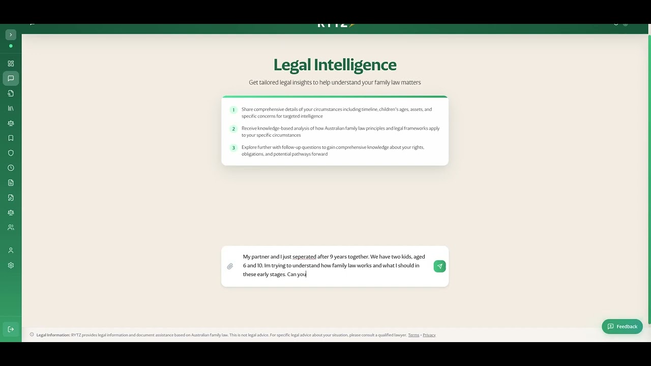 AI Legal Chat tutorial preview