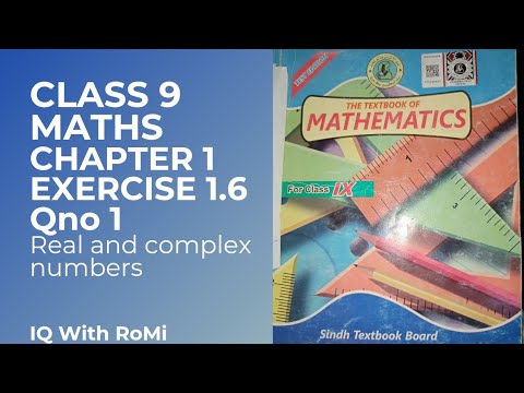 Exercise1.6 qno 1 class 9 maths Chapter 1 | sindh text maths ex 1.6qno 1 solved || 9th Math ki ex1.6