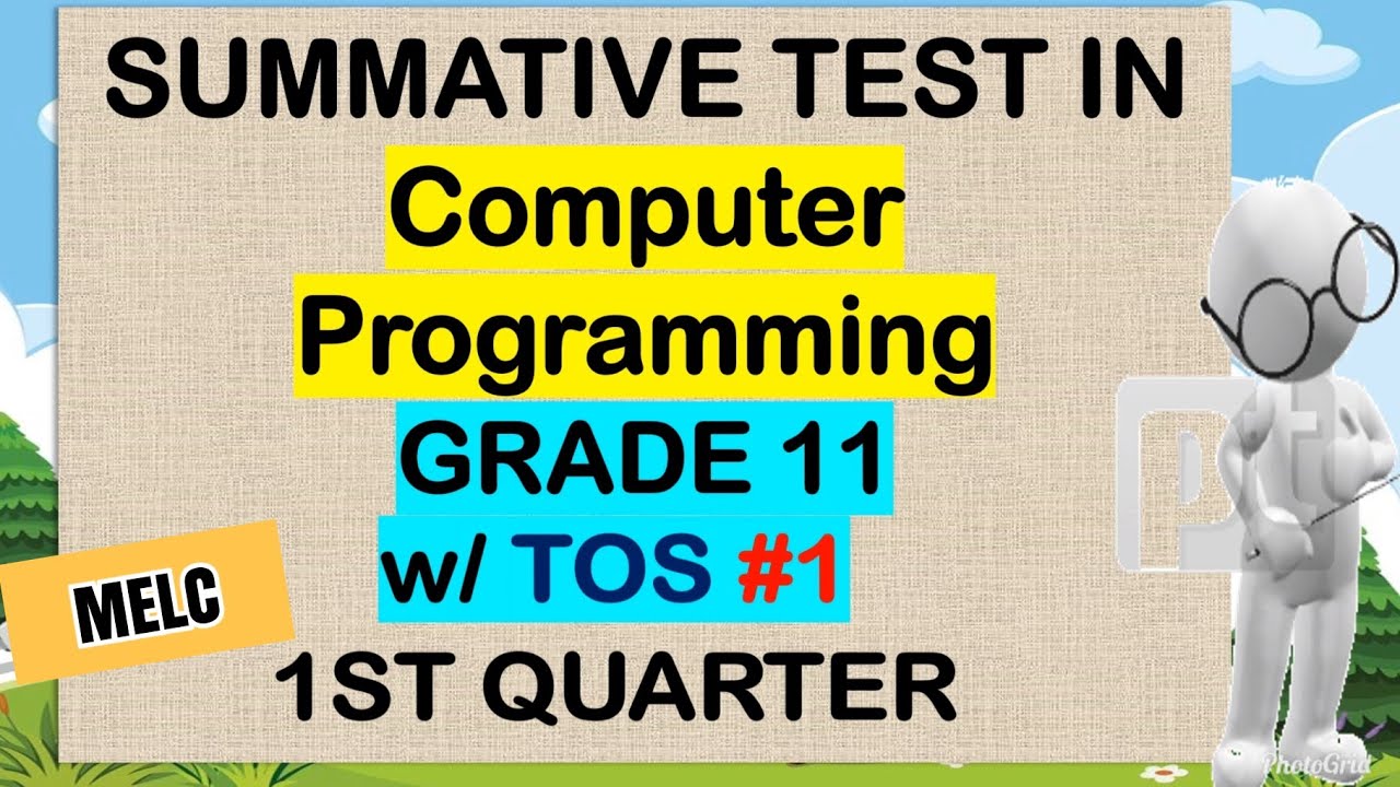 GRADE 11 COMPUTER PROGRAMING SUMMATIVE TEST#1 MELC 1ST QUARTER with Table of Specification
