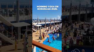 Yoga Vibes 🧘🏽‍♀️ at Sea onboard Norwegian Jewel #liveloudfest #sixthmancruise #cruise #themedevents