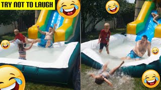 Download lagu Funniest water slide fail compilation 🤣😂😅 - Try not to laugh mp3