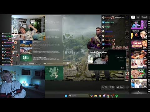 xQc Dies Laughing at Himself making Jesse Delete Family Pictures for Space to Play Games