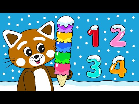 Pukkins gör roliga glassar - Lär dig räkna till 10 - Lek med oss Pukkins