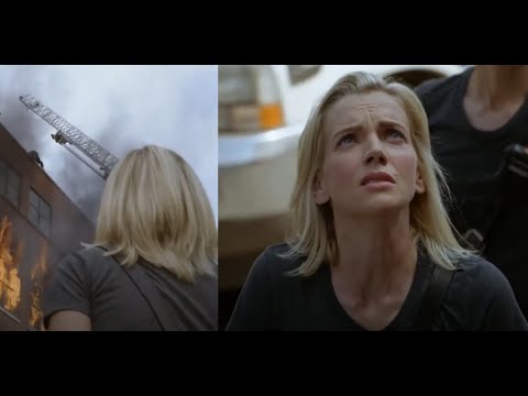 Brettsey - Chicago Fire - 10x01 Pt.7 - Brett watches as Casey does a roof rescue