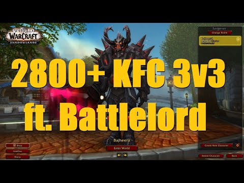 2800+ Arms Warrior 3v3 as KFC (ft. Battlelord Testing) - WoW Shadowlands 9.0.5 Warrior PvP