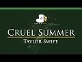 Taylor Swift - Cruel Summer - LOWER Key (Piano Karaoke / Sing Along)