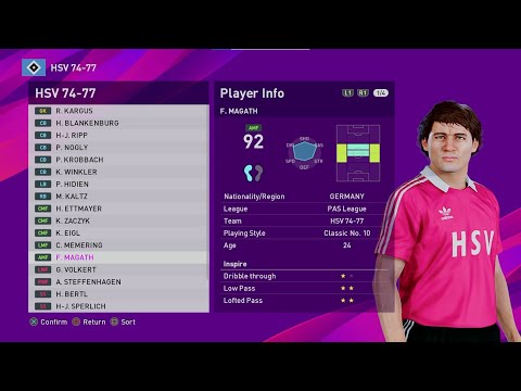 eFootball PES 2020: HSV 1974-1977 Classic - "Cup Winners' Cup Winner"