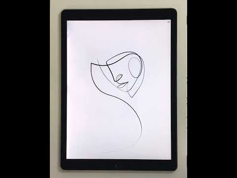 Minimal One Line Drawings of Faces Using the Apple iPad Pro and ProCreate App