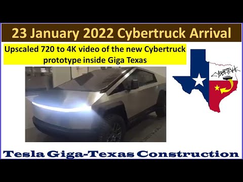 Tesla Giga Texas 23 January 2022 New Cybertruck prototype inside General Assembly (upscaled to 4K)