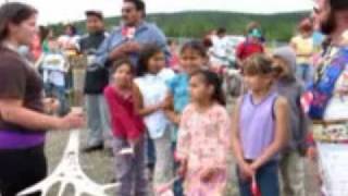 preview picture of video 'CWG Pan Northern Torch Relay Ross River, Yukon - July 1, 2006'