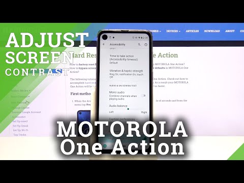 How to Turn On High Contrast Text – Accessibility Options on MOTOROLA One Action
