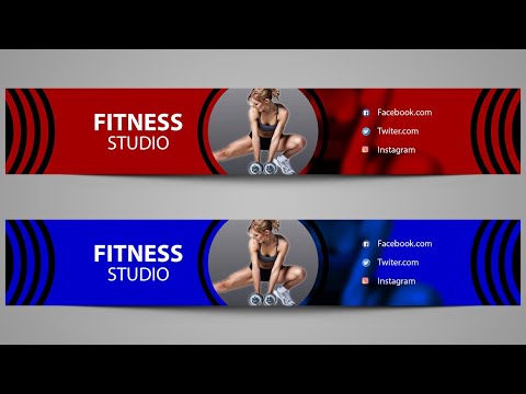 How to Create Modern YouTube Channel Art Professional YouTube Banner in Photoshop Vertex Graphic