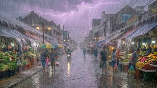 EXTREME WEATHER IN INDONESIA‼️ A BEAUTIFUL VILLAGE UNDER A MASSIVE STORM