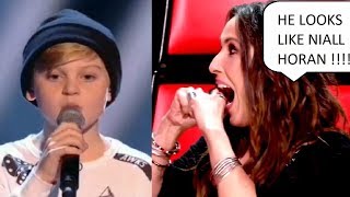 Niall Horan's Son On Voice | Niall Horan Look-alike | Judges Shocked