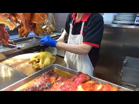 Hong Kong street food , Roasted Pork Belly Roasted Ducks in Wan Chai