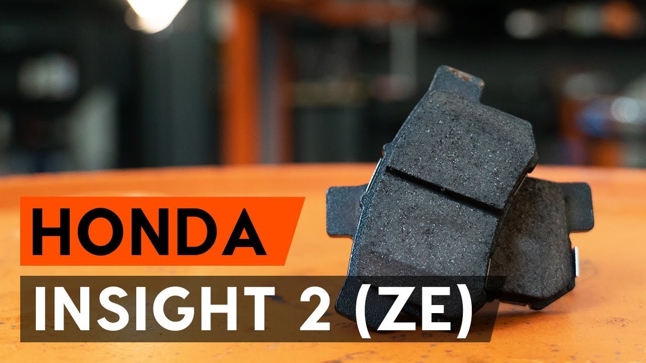 Como mudar pastilhas de travão da parte traseira em Honda Insight ZE2_ZE3 - guia de substituição