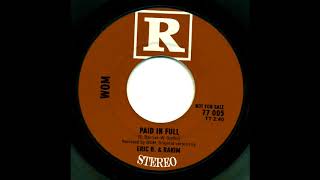 eric b. &amp; rakim - paid in full extended beat