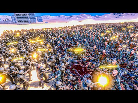 1.500 US SOLDIERS vs 25.000 RUNNER ZOMBIES - Ultimate Epic Battle Simulator UEBS