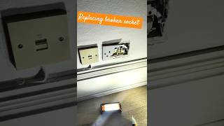 replacement on broken socket in bedroom, double socket