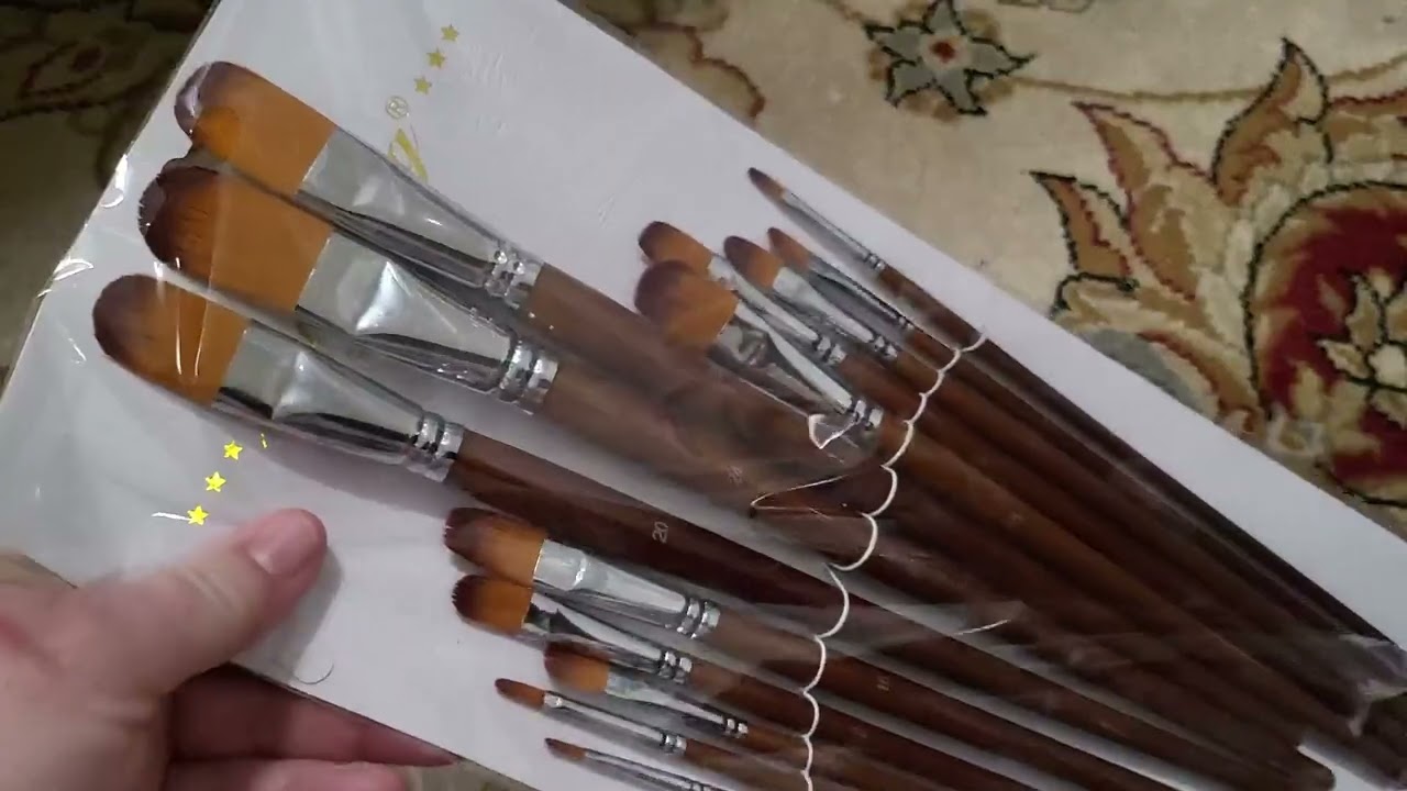 ARTDINGD Artist Filbert Paint Brushes Set Review, Nice solid paint brushes