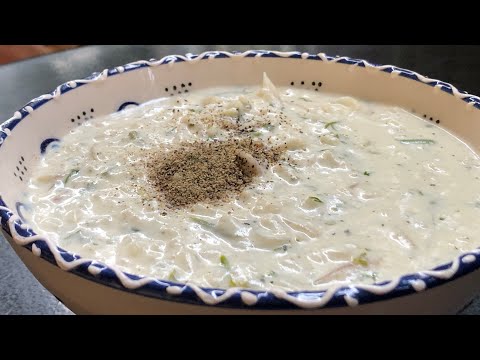 لبنية سورية، وصفة اللبنية النباتية من دون لحمة، Syrian yogurt Labania recipe, vegetarian recipe