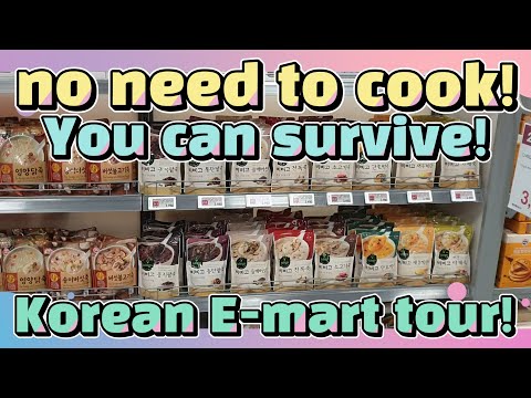 (ENG CC) Emart (Wal-Mart など) の韓国インスタント食品 + 食べ物の名前で生き残る |韓国のもの|