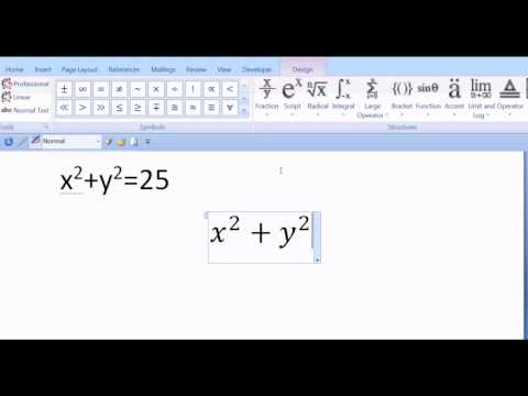How to Type Maths Question in MS word