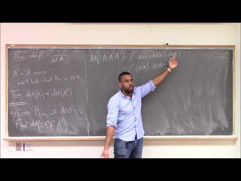 Math 392 Lecture 21-  More determinant theorems; Cramers rule; finding and using Invereses