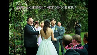 Typical Wedding Ceremony Microphone Setup (using both lapel and handheld mic) - August 2018