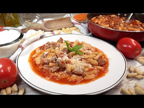 Malloreddus alla Campidanese | Gnocchetti Sardi | Sardinian Gnocchetti with Sausage Ragù