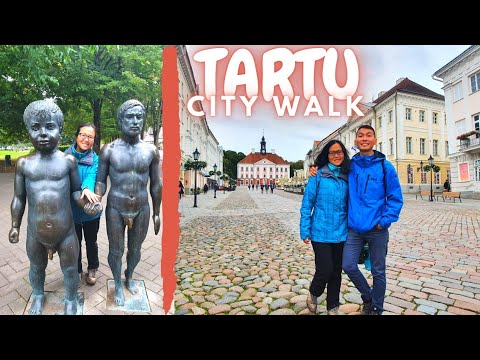 Guia de caminhada pela cidade de TARTU, usando o mapa oficial do Tourist Info | O que ver em Tartu, Estônia?