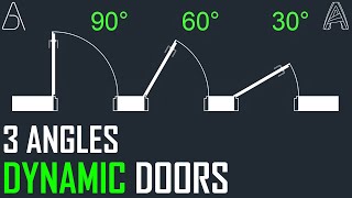 Dynamic Door - Different Angles - AutoCAD