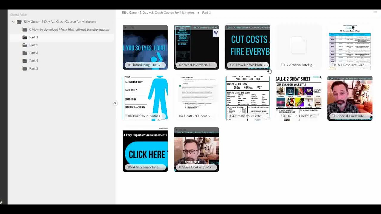DOWNLOAD Billy Gene – 5 Day A I  Crash Course for Marketers