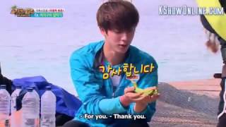 ENG BTS Jin scare of insects on law of jungle