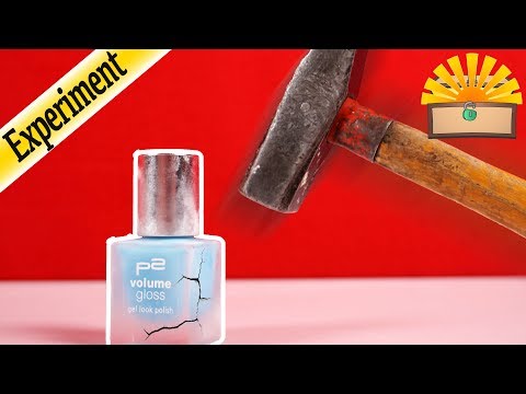 GEFRORENEN NAGELLACK ZERSCHNEIDEN - FEST oder FLÜSSIG - KINDER EXPERIMENT deutsch