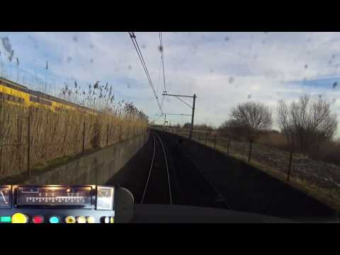 A train driver's view: Amsterdam CS - Almere Centrum, ICM, 20-Jan-2017.
