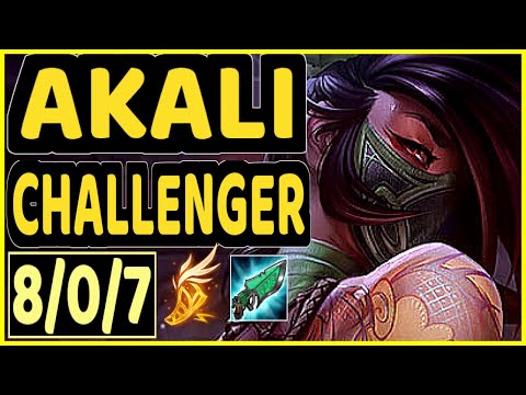 MAGIFELIX (AKALI) - 8/0/7 KDA MID CHALLENGER GAMEPLAY - EUW