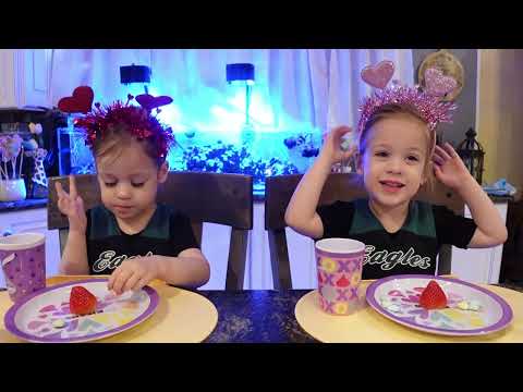 Twins have a Valentine treat