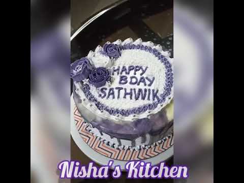 VANCHO Birthday cake in violet theme