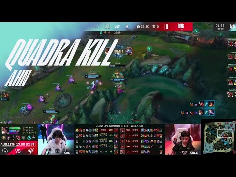 Ahn Quadra Kill Samira on LPL - IG vs OMG