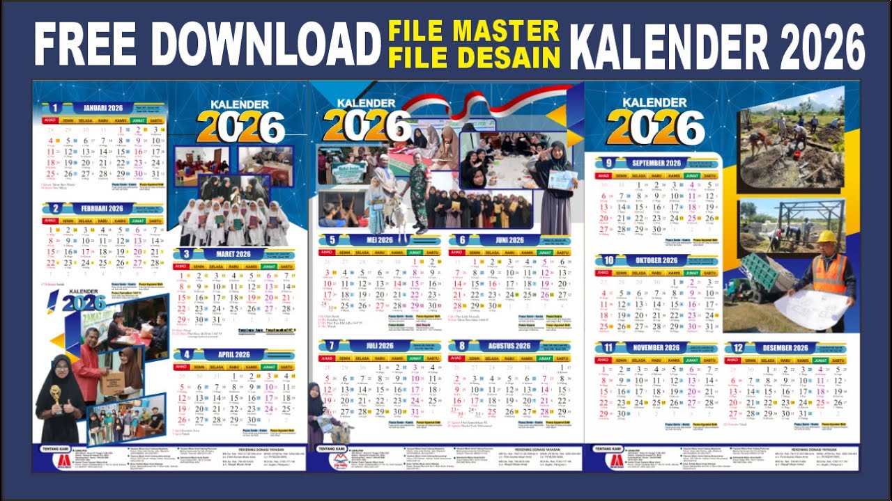 📅 FREE DOWNLOAD! 2026 Calendar Master File & Design CDR / PDF — Cool Designs Ready to Print!