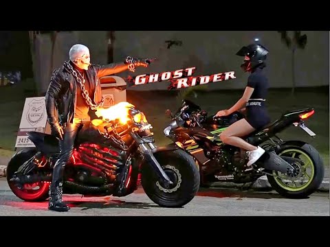 Ghost Rider Finds Her On The Motorcycle And... Ghost Rider Prank