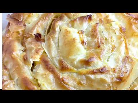 Spiral shape banitsa(a classic Bulgarian phyllo pastry cheese pie) #bulgarianfood #yummyfood #food