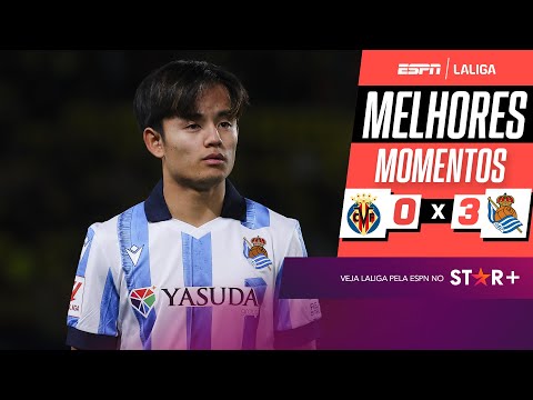 Kubo e Merino vão bem, e Real Sociedad atropela Villareal sem dó I Melhores Momentos