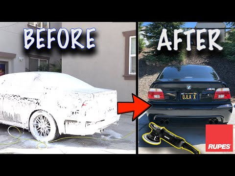 CHEAPEST RUPES BIG FOOT POLISHER!!! FIRST ATTEMPT (BMW M5)