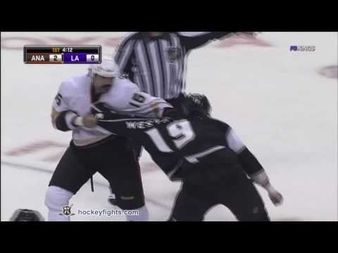 George Parros vs Kevin Westgarth Apr 9, 2011