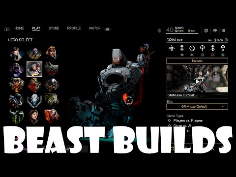 Paragon Beast Builds - GRIM.exe the TANK.exe (Deck Building)