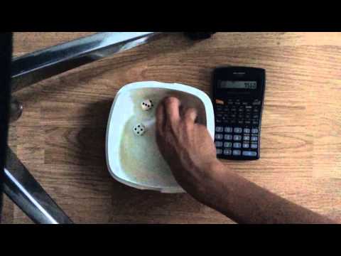 1 roll Yahtzee with 6 Dices after 7562 Throws!